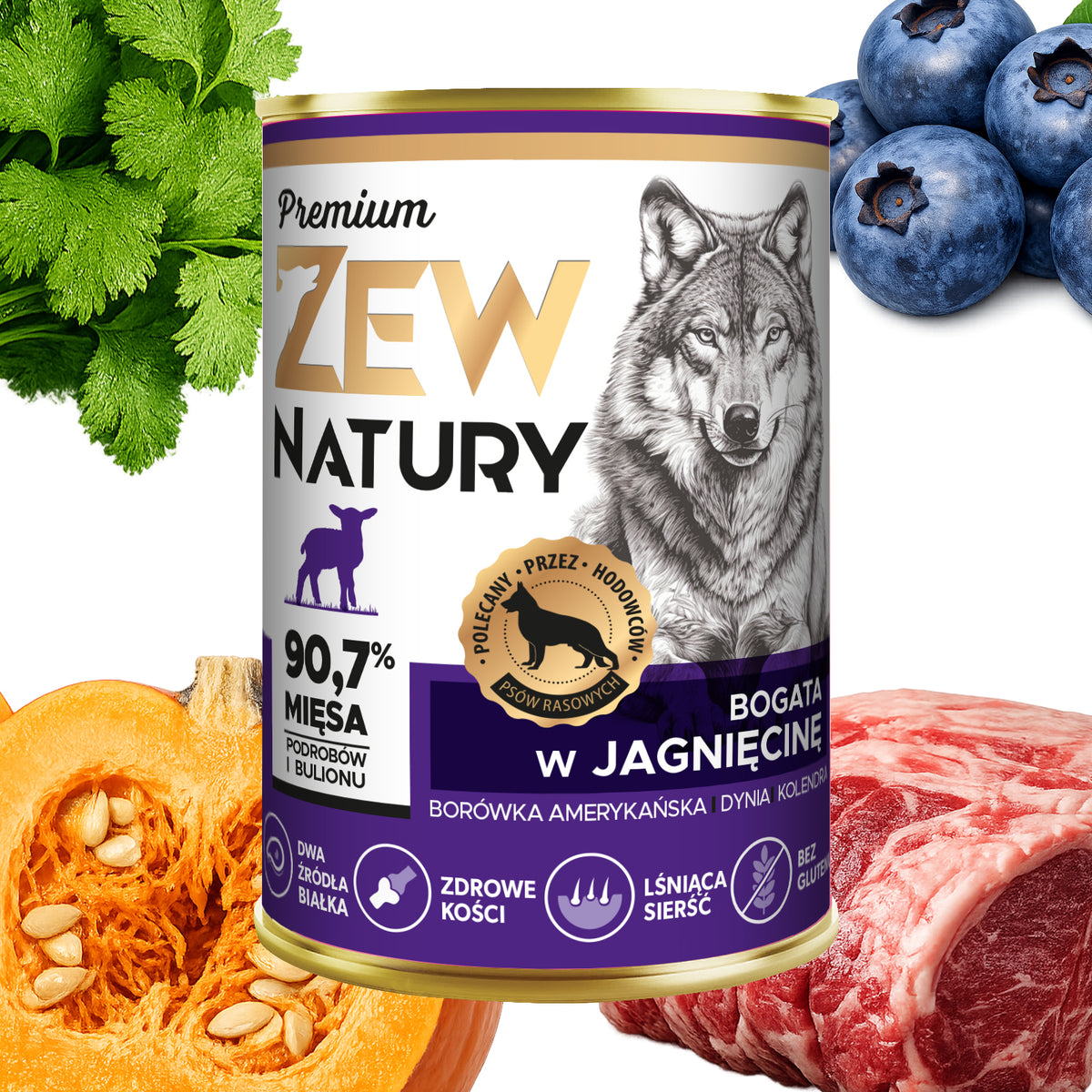 Mokra karma Jagnięcina z Wieprzowiną Premium dla psa 400 g