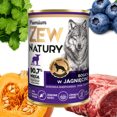 Mokra Karma Bogata w Jagnięcinę 400g PREMIUM Dla Psa Zew Natury