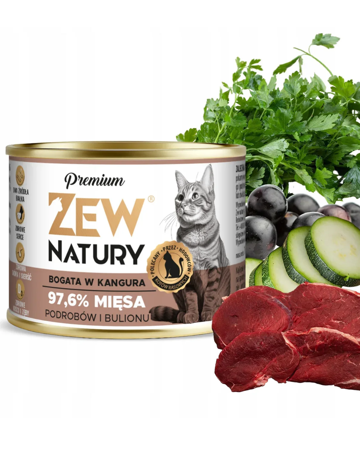 Mokra karma Kangur z Indykiem Premium dla kota 185 g — Zew Natury