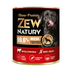 10 x Mokra Karma z Wołowina 800g MONO-PROTEIN Dla psa Zew Natury