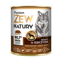 10 x Mokra Karma Bogata w Dziczyznę 800g Dla Psa ZEW NATURY