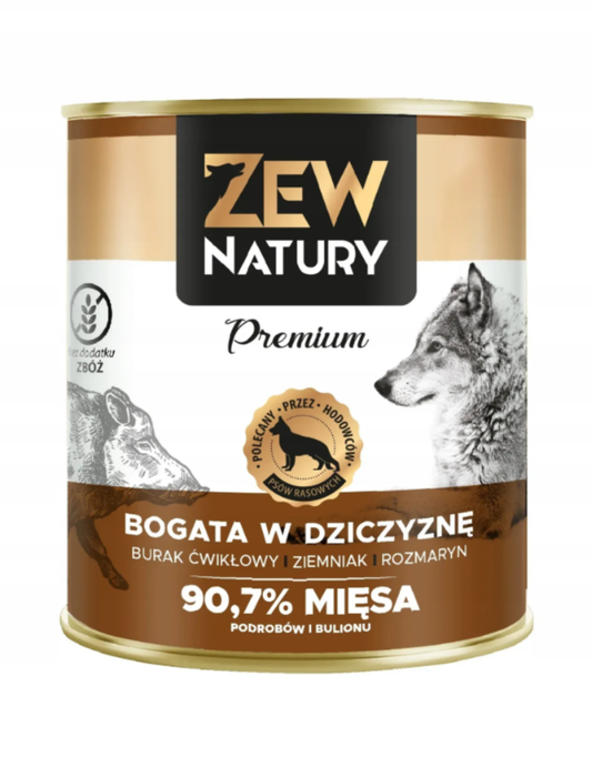 Mokra Karma Bogata w Dziczyznę 800 g PREMIUM  dla Psa Zew Natury