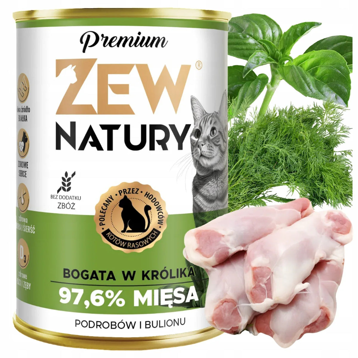 10 x Mokra Karma Mix Smaków 400g Premium Bogata W Mix Mono-Protein Dla Kota Zew Natury - Zew Natury