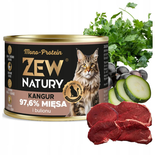 Zew Natury KOT Mono-Protein kangur puszka 185g - Zew Natury