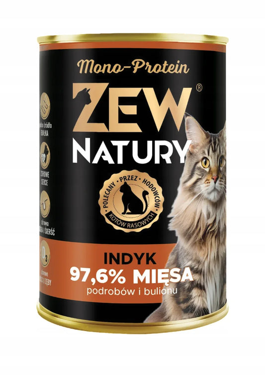 10 x Mokra Karma Indyk 400g Mono-Protein Dla Kota Zew Natury - Zew Natury