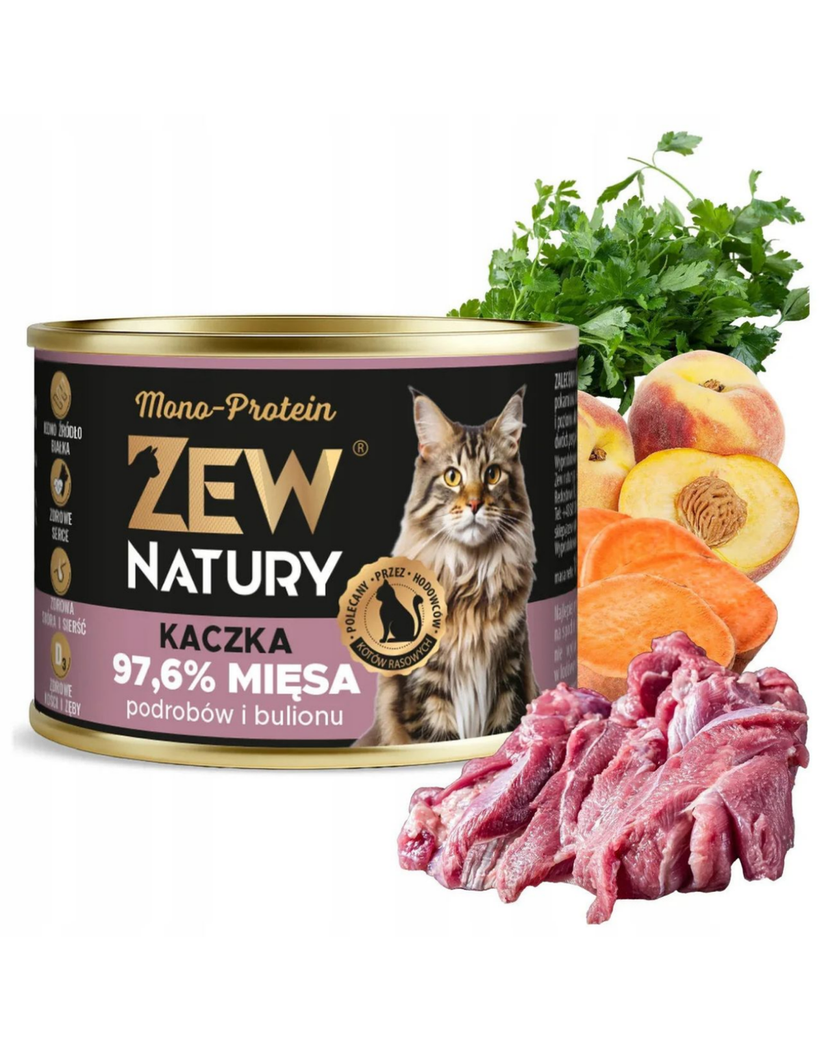 Mokra karma Kaczka Mono-Protein dla kota 185 g — Zew Natury