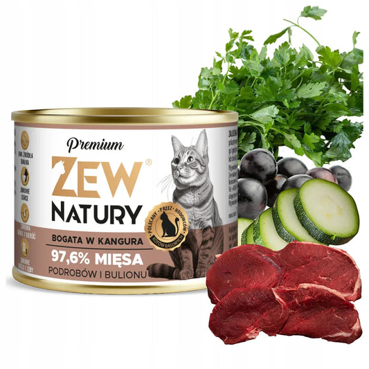 Mokra Karma Dla Kota Zew Natury Premium Bogata W Mix Mono-Protein 12x185g - Zew Natury