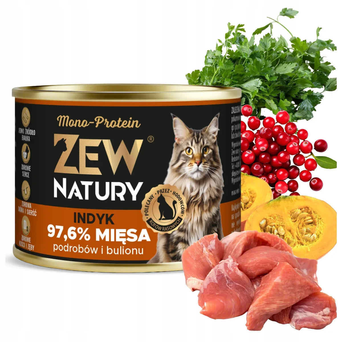 Mokra Karma Dla Kota Zew Natury Premium Bogata W Mix Mono-Protein 12x185g - Zew Natury