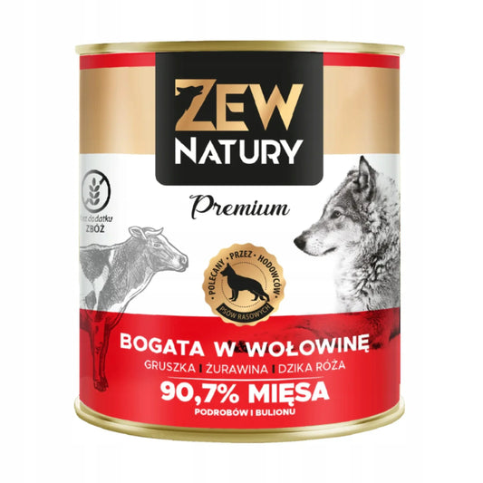 Mokra Karma Bogata w Wołowinę 800g dla Psa ZEW NATURY - Zew Natury