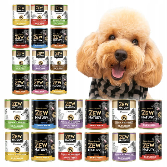 24 x Mokra Karma Mix smaków 800g PREMIUM MONO-PROTEIN Dla Psa Zew Natury - Zew Natury