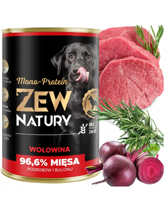 Mokra Karma Wołowina 400g MONO-PROTEIN Dla Psa Zew Natury