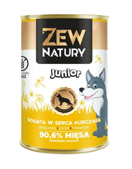 10 x  Mokra Karma Bogata w Serca Kurczaka 400g JUNIOR Dla Psa Zew Natury