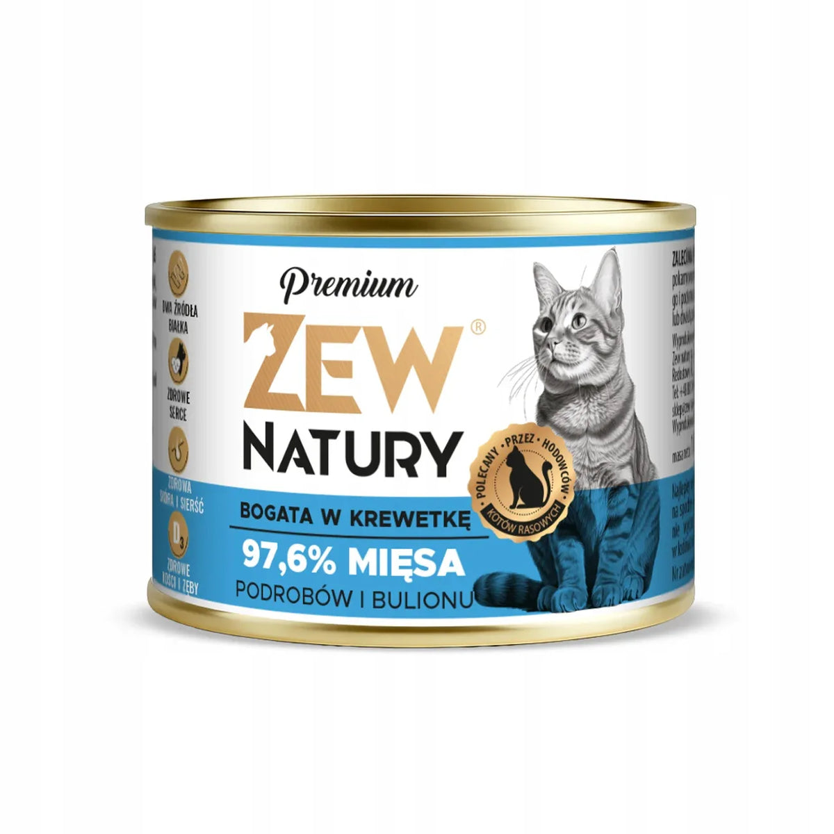 Zew Natury KOT Premium bogata w krewetkę puszka 185g - Zew Natury