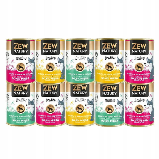 10 x Mokra Karma Mix Smaków 400 g JUNIOR Dla Psa Zew Natury - Zew Natury