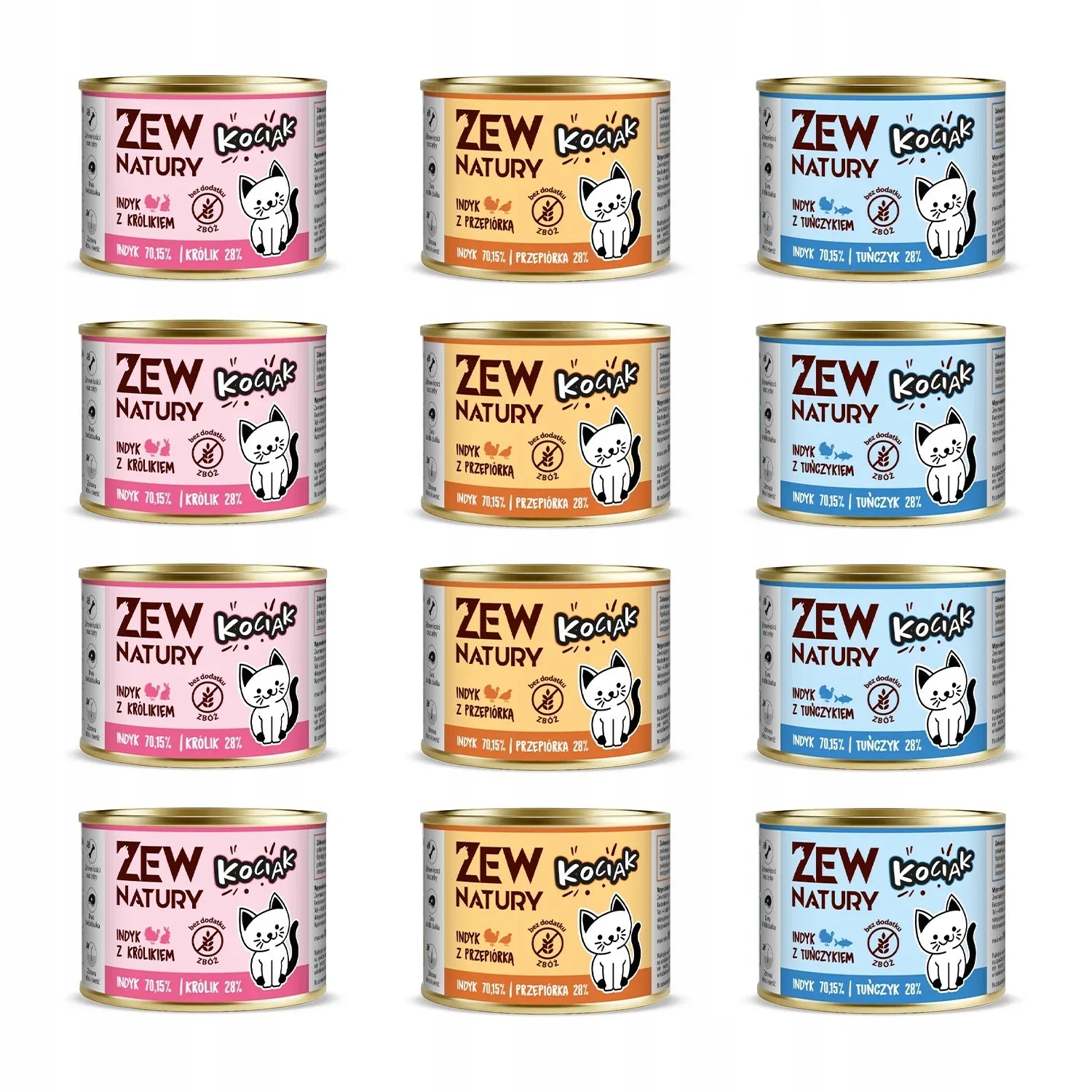 Zew Natury KOT Junior Zew Natury Kot 185G mix 12x185g - Zew Natury