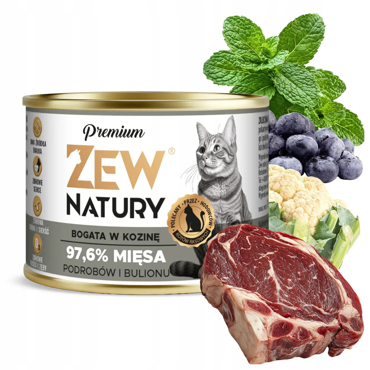 Mokra Karma Dla Kota Zew Natury Premium Bogata W Mix Mono-Protein 12x185g - Zew Natury