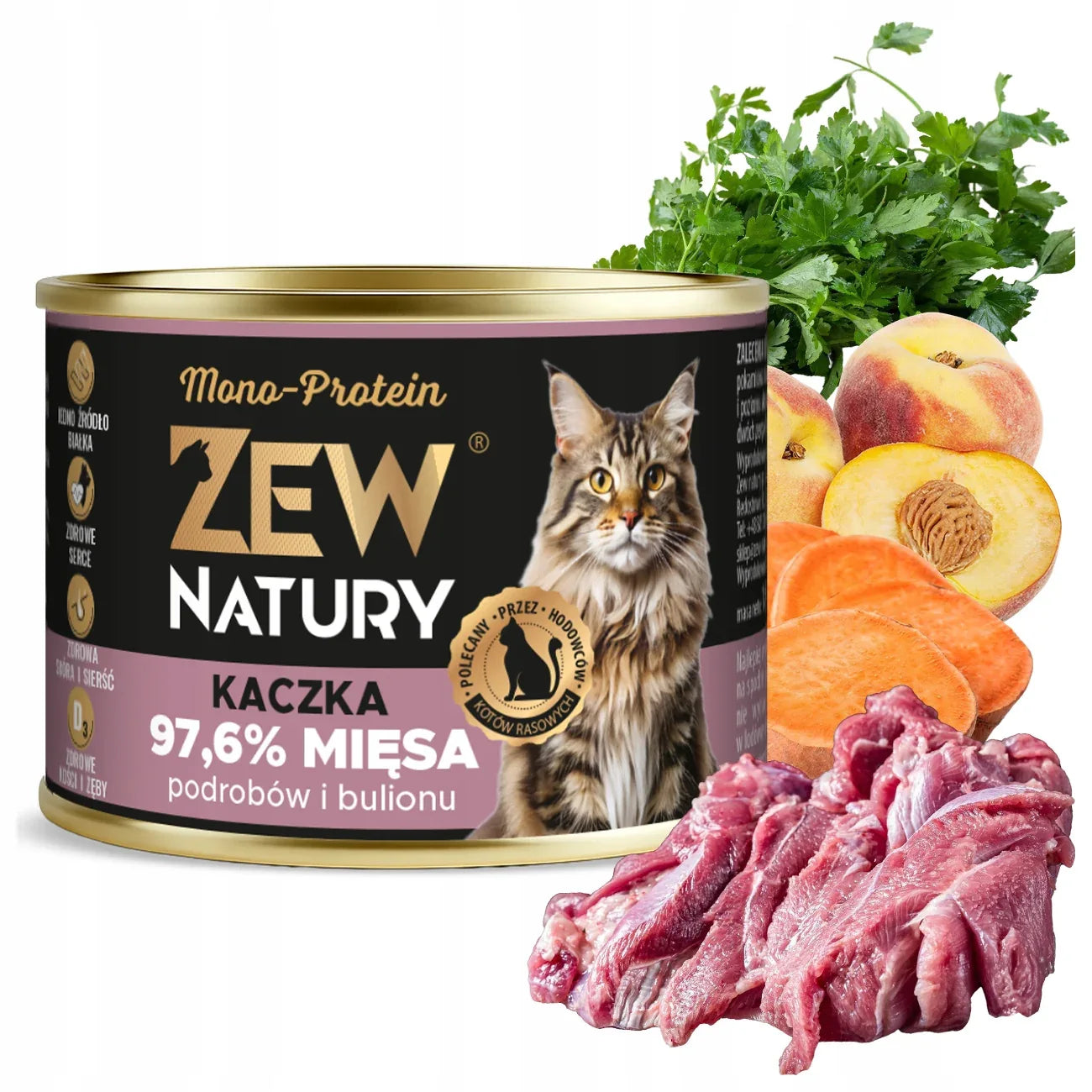 Mokra Karma Dla Kota Zew Natury Premium Bogata W Mix Mono-Protein 12x185g - Zew Natury