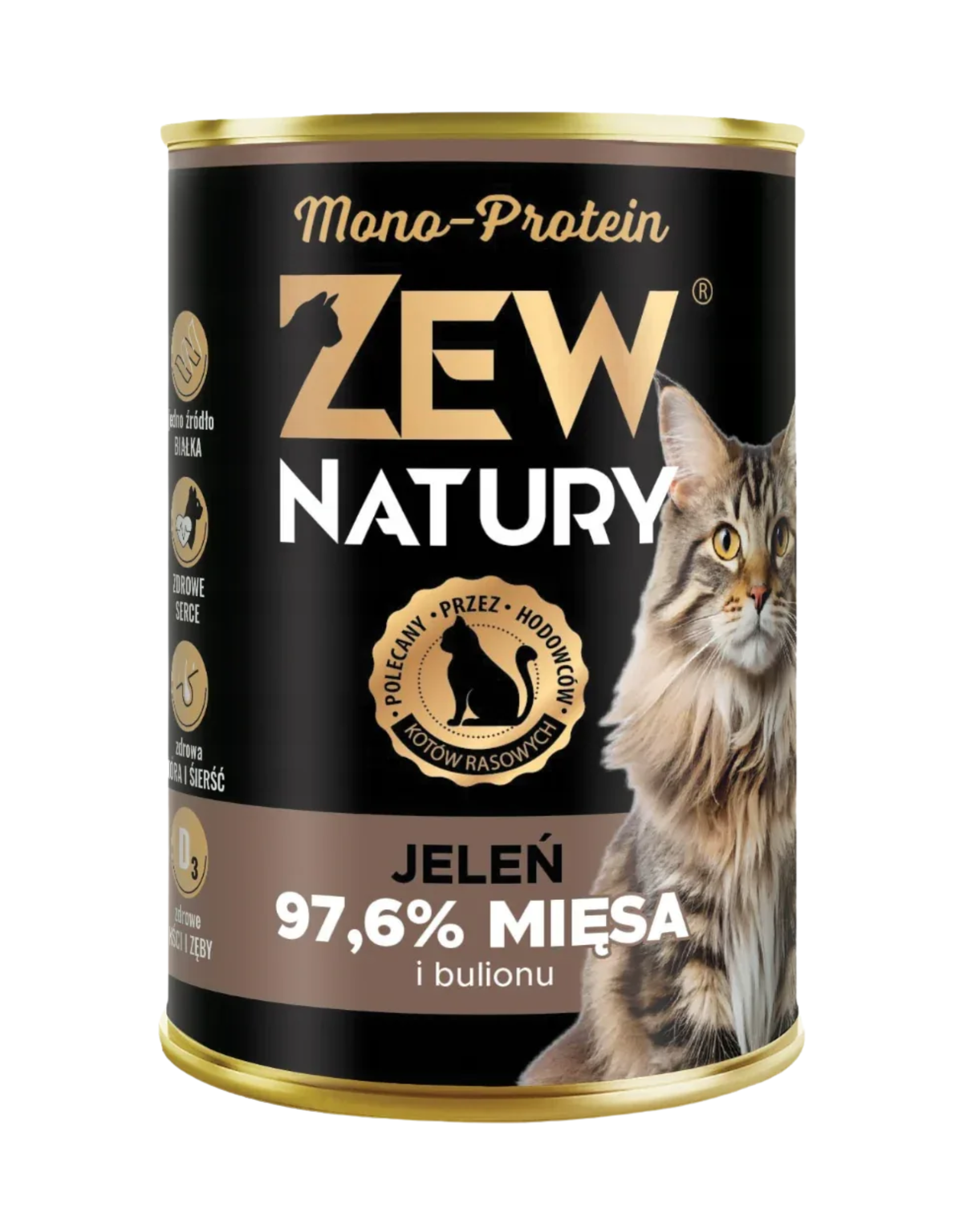 10 × Mokra karma Jeleń Mono-Protein dla kota 400 g
