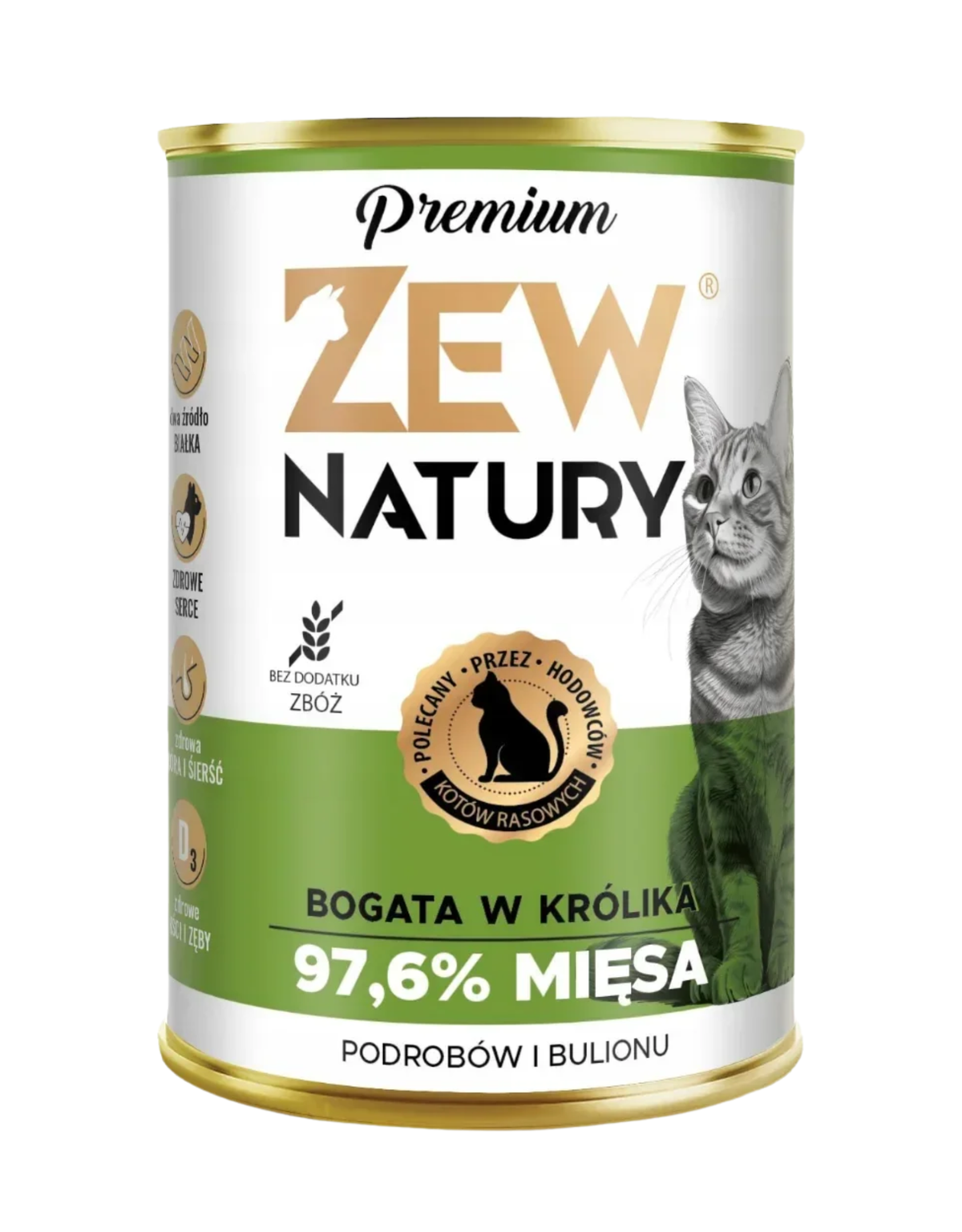 10 × Mokra karma Królik z Indykiem Premium dla kota 400 g