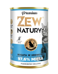 10x Mokra Karma Bogata W Krewetkę 400g Premium Dla Kota Zew Natury