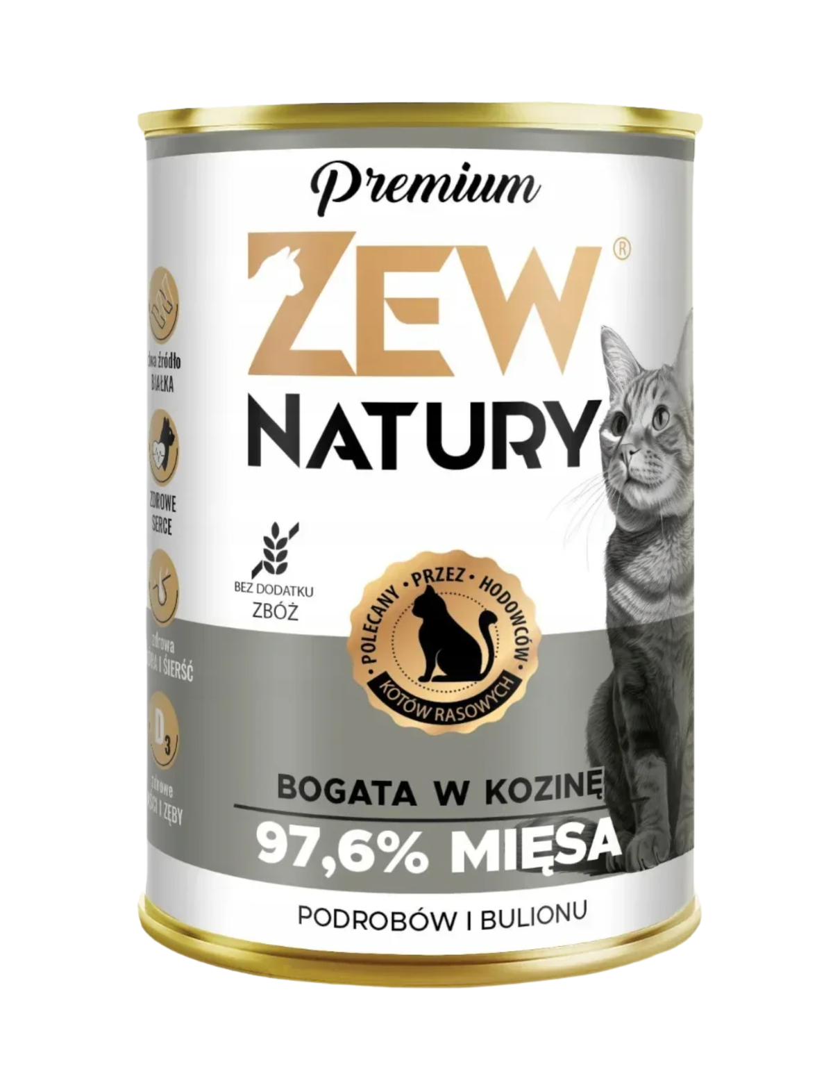 10 × Mokra karma Kozina z Indykiem Premium dla kota 400 g