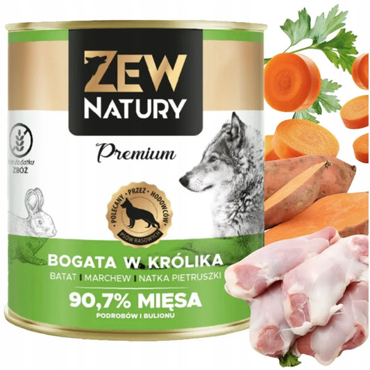 12 x Mokra Karma Mix smaków 800g PREMIUM BEZ KURCZAKA Dla Psa Zew Natury - Zew Natury