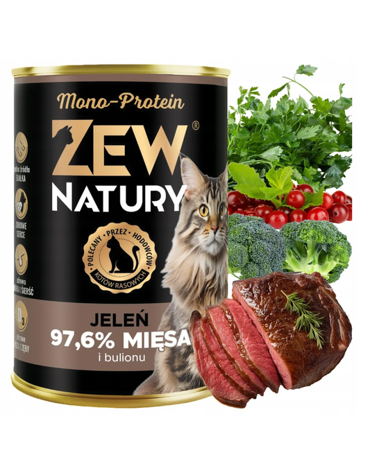 Mokra Karma Jeleń 400g Mono-Protein Dla Kota Zew Natury