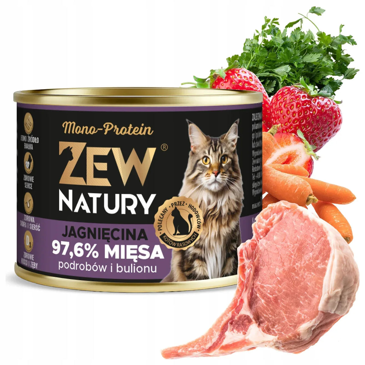 Mokra Karma Dla Kota Zew Natury Premium Bogata W Mix Mono-Protein 12x185g - Zew Natury