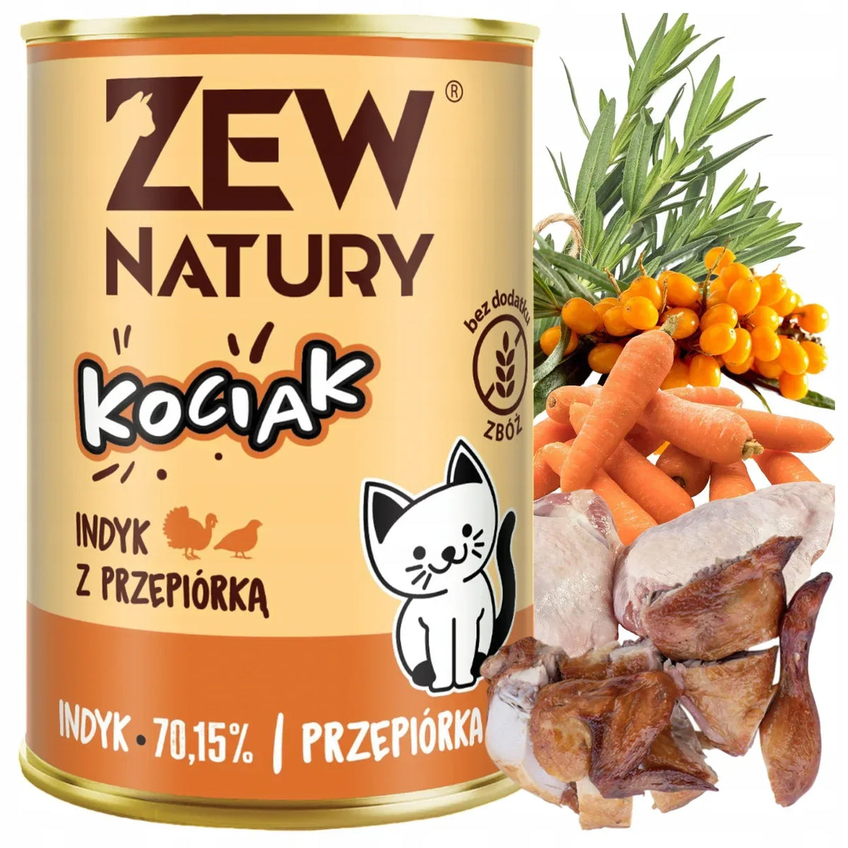Mokra Karma Indyk z Przepiórką 400g dla Kota Zew Natury - Zew Natury