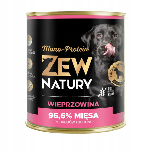 10 x Mokra Karma z Wieprzowiną 800g MONO-PROTEIN Dla psa Zew Natury - Zew Natury