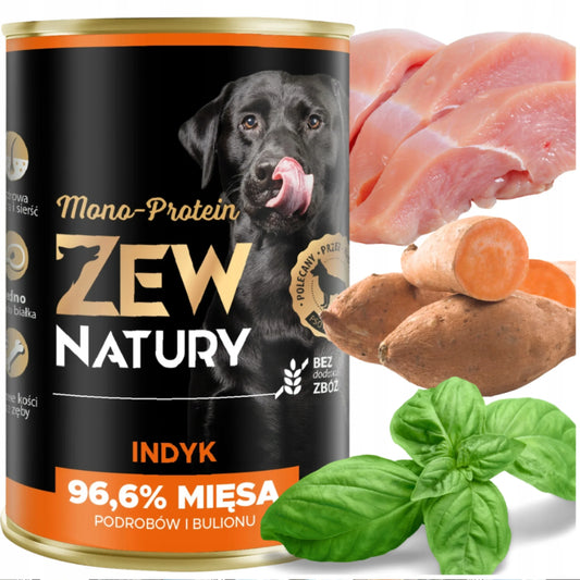 10x Mokra Karma Mix Smaków 400g BEZ KURCZAKA Mono+Premium Dla Psa Zew Natury - Zew Natury
