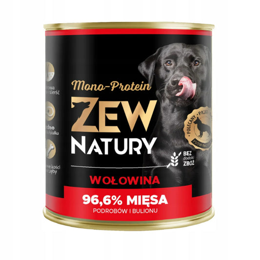 10 x Mokra Karma z Wołowina 800g MONO-PROTEIN Dla psa Zew Natury - Zew Natury