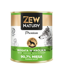 Karma mokra dla psa Zew Natury PREMIUM bogata w królika puszka 800g