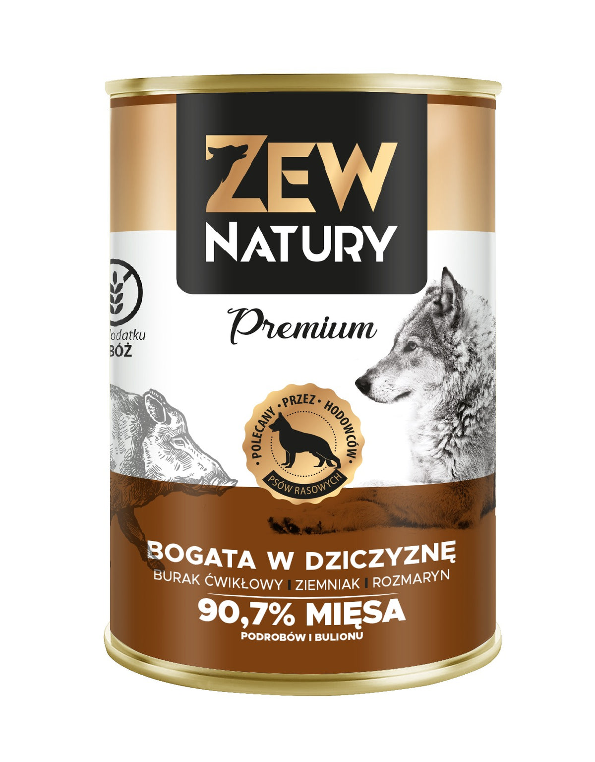 Karma mokra dla psa Zew Natury PREMIUM w dziczyznę puszka 400g