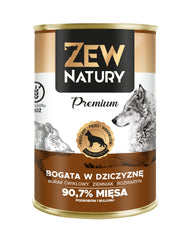 Karma mokra dla psa Zew Natury PREMIUM w dziczyznę puszka 400g