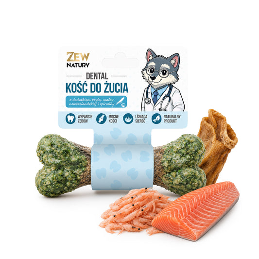 Zew Natury Kość morska z krylem i łososiem 12cm