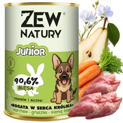 Mokra Karma Dla Szczeniąt Bogata w Królika - Puszka 400g Zew Natury JUNIOR
