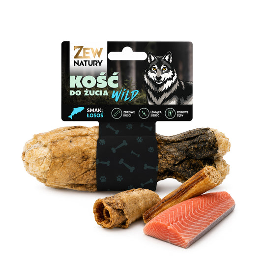 Zew Natury Kość z łososiem 12cm rybka