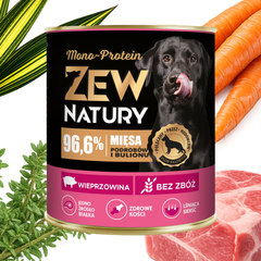 10 x Mokra Karma z Wieprzowiną 800g MONO-PROTEIN Dla psa Zew Natury