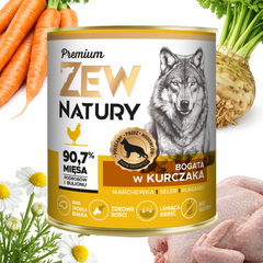 Mokra Karma Bogata w Kurczaka 800g PREMIUM Dla Psa Zew Natury