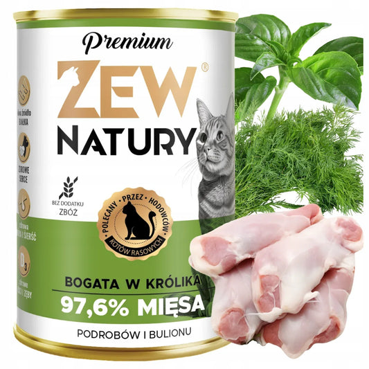 Mokra Karma Bogata W Królika 400g Premium Dla Kota Zew Natury - Zew Natury
