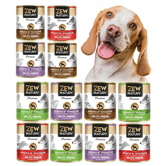 12 x Mokra Karma Mix smaków 800g PREMIUM BEZ KURCZAKA Dla Psa Zew Natury - Zew Natury