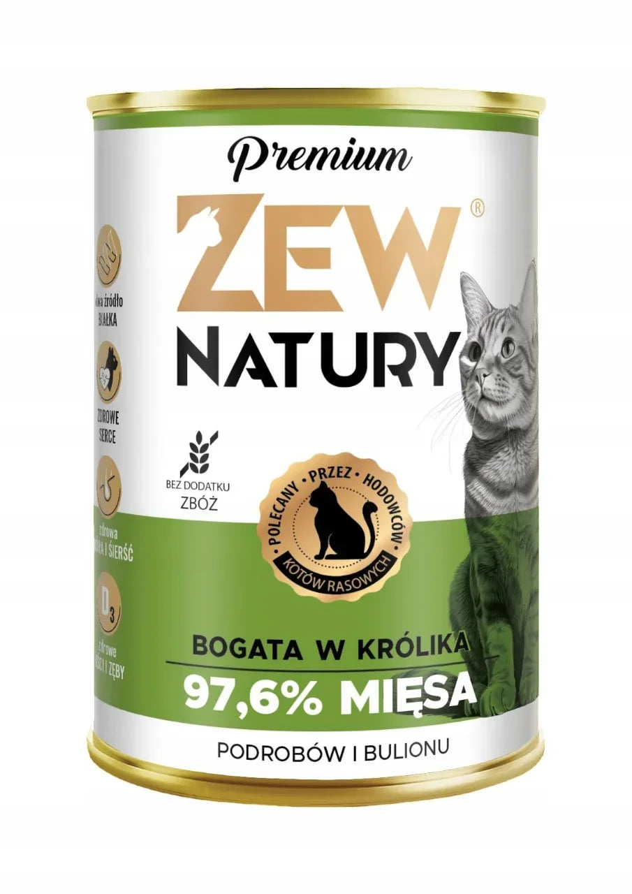 Mokra Karma Bogata W Królika 400g Premium Dla Kota Zew Natury - Zew Natury