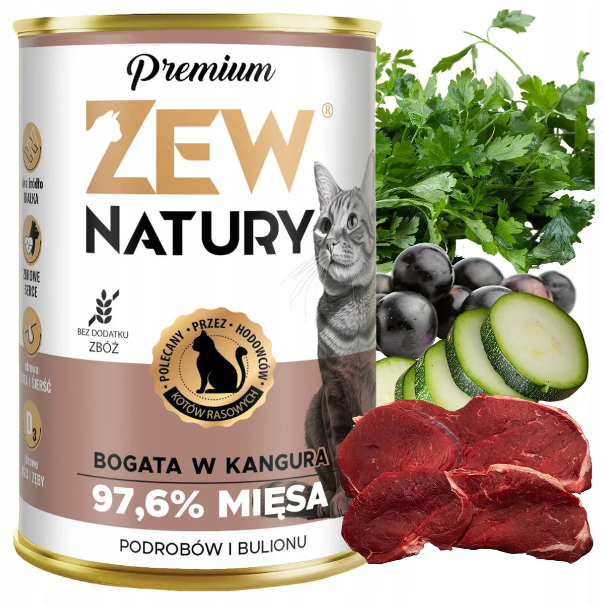 10 x Mokra Karma Mix Smaków 400g Premium Bogata W Dla Kota Zew Natury - Zew Natury