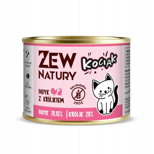 Zew Natury KOT Junior królik puszka 185g - Zew Natury