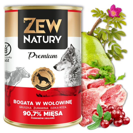 Mokra Karma Bogata w Wołowinę 400g dla Psa ZEW NATURY - Zew Natury