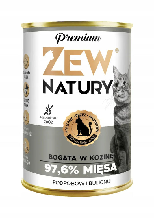 10 x Mokra Karma Bogata W Kozinę 400g Premium Dla Kota Zew Natury - Zew Natury