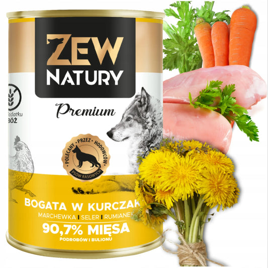 24 x Mokra Karma Mix smaków 400g PREMIUM BEZ RYBY Dla Psa Zew Natury - Zew Natury