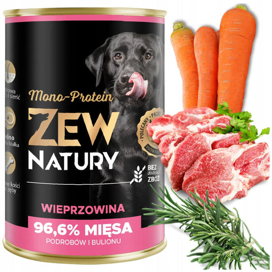 10 x Mokra Karma Wieprzowina 400g MONO-PROTEIN Dla Psa Zew Natury - Zew Natury