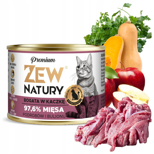 Zew Natury KOT Premium bogata w kaczka puszka 185g - Zew Natury